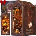 Book Nook Kit  Library Theme DIY Booknook with LED Lights | Book Nook Kits for Adults, Teens | Beginner-Friendly Nook Book for Home Dcor | Perfect Booknook DIY Kit Gift