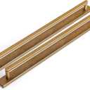 Goo-Ki 2 Pack 12 5/8 Inch Antique Brass Cabinet Pull Handle with Backplate  Decorative Grooved Texture & Non-Slip Grip for Farmhouse/Industrial Kitchen Cabinetry