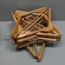 Nature Smile Luxury Natural Wooden Suit Hangers - 12 Pack - Wood Coat Hangers,Jacket Outerwear Shirt Hangers,Glossy Finish with Extra-Wide Shoulder, 360 Degree Swivel Hooks & Anti-Slip Bar with Screw