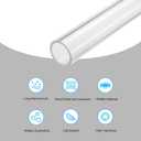 MECCANIXITY Acrylic Pipe Clear Rigid Round Tube 34mm(1.3") ID 40mm(1 9/16") OD 14" for Lamps and Lanterns, Water Cooling System