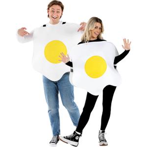 fun shack Egg Costume Adult, Fried Egg Costume Adult, Egg Halloween Costume Adult, Breakfast Costume Adult