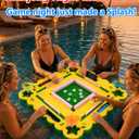 31.5" Large Floating Mahjong Table for Pool, Waterproof Thick Stable Pool Game Table, Floating Board Pool Game Tray Ideal for Friends Gatherings, Pool Summer Party, Green, 32" Large