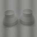 Therwen 2 Pcs 6 to 4 Inch Duct Reducer Increaser ABS Air Duct Adapter Fan or Dryer Vent Adapter Havc Pipe Connector for Inline Ventilation System, 150 mm to 100 Mm, White