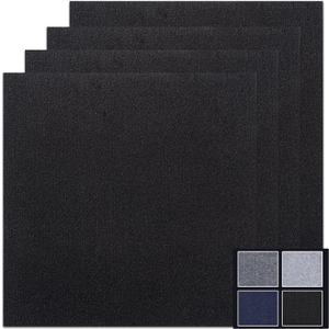 Peel and Stick Carpet Tiles 24x24 Inch, 11 Pack, Black 