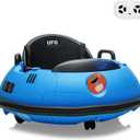 12V Electric Ride on Bumper Car for Toddlers, Kids Bumper Car with Remote Control, LED Lights & 360 Degree Spin, Indoor and Outdoor for 18+ Months Kids (Blue)