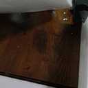 Huuger L Shaped Standing Desk with Power Outlets, 63 x 55 Inch Height Adjustable Computer Desk for Bedroom, Corner Stand up Desk for Home and Office, Work and Study, Rustic Brown