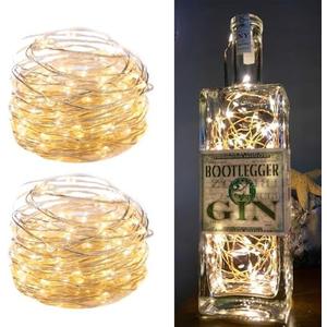 2Pack Fairy Lights Plug in, 33Ft 100 LEDs Waterproof Silver Wire Firefly Lights, Adaptor Included, Starry String Lights for Wedding Indoor Outdoor Christmas Patio Garden Decoration, Warm White