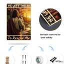 2 x ALKB Jesus and Lamb Metal Sign Wall Art Gifts for Christians.He Left The 99 to Rescue Me Sign Print Christian Home,Office,Bedroom Wall Decor 8 x 12 Inch