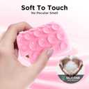 2 x 2 Pack Silicone Suction Cup Phone Case Mount Double-Sided, Hands-Free Strong Grip Holder for iPhone and Android, Sticky Phone Stand for Selfies and Videos, Tender Pink+Transparent