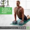 Gaiam Yoga Block - Supportive Latex-Free Eva Foam - Soft Non-Slip Surface with Beveled Edges for Yoga, Pilates, Meditation
