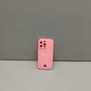 Oakxco for iPhone 16 Pro Max Case with Card Holder, Silicone Wallet Phone Case with Credit Card Slot, Soft Rubber Thin Slim Purse for Women Men, Cute Solid Color & Protective Bumper, Light Pink