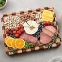 Acacia Wood Cutting Boards for Kitchen-Large Wooden Cutting Boards for Chopping Meat, Cheese, Fruits, and Vegetables, One Size