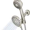 Waterpik One-Touch Dual 2-in-1 Shower System With Rain Shower Head and 7-Mode Hand Held Shower Head, Brushed Nickel XPB-139E-769ME
