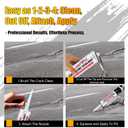 Concrete Crack Repair Sealant, Crack Joint Filler, Waterproof Self-Leveling Concrete Repair Sealant for Sealing Horizontal Surfaces Expansion Joints, 10.1 fl. oz (6 Pack, Gray)