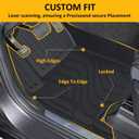 Falafa Floor Mats for 2022-2025 Jeep Grand Cherokee 5 Seats (Include 4xe, Not for WK or L), All Weather TPE Heavy Duty Floor Liners, 1st and 2nd Row Grand Cherokee Accessories Trunk Car Mats, Black