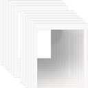 ZBEIVAN 18x24 White Picture Mats for 16x20 Pictures with Core Bevel Cut Frame Mattes - Pack of 12