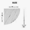 Marble Corner Shower Shelf, 9 Inch Carrara White Marble Corner Shelf for Bathroom Shower Decor, Wall Mounted, Polished, 1 Pcs