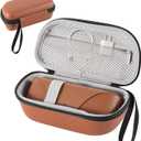 Hard Glasses Case for Ray-Ban Meta Charge Box (Brown)