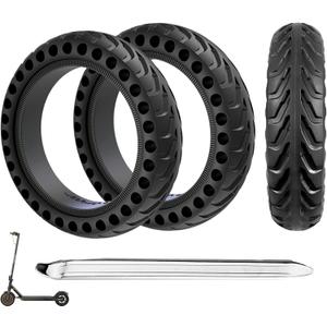 8.5x2 Inch Electric Scooter Solid Tires, 50/75-6.1 Rubber Replacement Wheels for Gotrax GXL V2/XR/APEX & Xiaomi M365/M365 Pro/1S/Pro 2 & All 8.5" Scooters, Never Puncture (2PCS)
