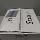 Modern LED Ceiling Light 5-Square Dimmable Black Flush Mount LED Ceiling Light with Remote for Living Room (5 Light-36.2 inch)