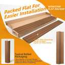 WOWSTAR 6-Pack Peel and Stick PVC Wood Slat Wall Panel，Thickened Wood Grain Wallpaper, 3D Wall Panels, 48" x15.74", Walnut