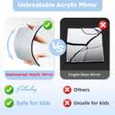 Fabuday Lighted Hanging Mirror for Dance Backstage - Rechargeable Folding LED Full Length Mirror with Lights for Dancers, Portable Foldable Travel Body Mirrors, Brightness Adjustable, Black