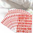 4 x 1 Inch Letter Stickers, 972 Pieces Alphabet Number Symbol Stickers, Self Ahesive Vinyl Letter Sticker Decals for Scrapbooking, Sign, Water Bottle(Red)