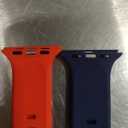 Sport Silicone Band Compatible with Apple Watch Bands 40mm 38mm 41mm 44mm 45mm 42mm 49mm Women Men,Soft Wristband Waterproof Replacement Sport Strap for iWatch Bands Series 9 8 7 6 5 4 3 2 1 SE Ultra (Red, Navy Blue)