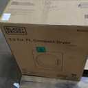 BLACK+DECKER BCED37 Compact Dryer for Standard Wall Outlet, Small, 4 Modes, Load Volume 13.2 lbs., White (3.5 Cu. Ft)