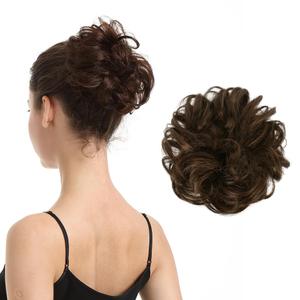 BARSDAR Human Hair Bun - Black Brown Real Hair Bun Extensions - Natural Bun Hairpiece for Women - Scrunchie Updo Daily (1 Count (Pack of 1))