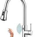 Touchless Kitchen Faucet Automatic Smart Faucet with Pull Down Sprayer Stainless Steel Brushed Nickel Single Handle Motion Sensor Activated Faucet