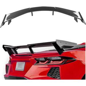 HECASA Rear Trunk Spoiler Wing Compatible with 2020-Present Chevy Corvette C8 Models, Trunk Lip Spoiler, Car Exterior Accessories Carbon Fiber Color