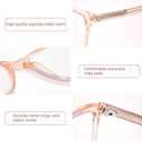 Madison Avenue Square Vintage TR90 Blue Light Blocking Reading Glasses for Women, Anti Eyestrain/Glare Computer Readers