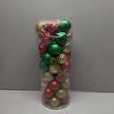 45Pcs 6cm/2.36inch Christmas Balls Glitter Ornaments Set, Shatterproof Plastic Xmas Tree Hanging Ornament, Christmas Decorations Balls for Holiday Festival Wedding House Bar Party(Red/Gold/Green)