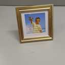 4x5 Picture Frame, Brass Aluminum Metal Photo Frames with HD Glass, Fits 3x4 with Mat or 4 x 5 without Mat, Display for Wall and Table