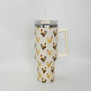 Tumbler, Chicken Design. Size: 10 inches