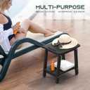 Shower Bench for Inside Shower - Black HDPE Shower Stool Waterproof - Spa Bathroom Seat Chair with Handle, Storage Shelf, Adjustable Feet - Indoor/Outdoor, Weather Resistant