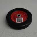 Shepherd Hardware 9636 8-Inch Semi-Pneumatic Rubber Tire, Steel Hub with Ball Bearings, Ribbed Tread, 1/2-Inch Bore Centered Axle
