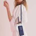 LEMAXELERS Crossbody Wallet Case for iPhone 16e with Card Holder and Ring Stand Kickstand Wrist Strap Lanyard Handbag Purse Phone Cover for iPhone 16e. Blue YKB