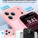 for iPhone 17 Pro Case, [Ribbed Non-Slip Sides] [Military-Grade Drop Protection] [Full Camera Protection] Anti-Yellow Soft-Touch Shockproof Slim Phone Case for iPhone 17 Pro, Pink