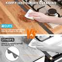 Stove Gap Covers - 2 Pack Stainless Steel Stove Gap Filler, Heat Resistant Oven Gap Filler - Length 23.4" Width 0.79", Spring Clip Design Non-Slip Stove Guard Between Stove Top & Counter - Black, Fixed 23.4"