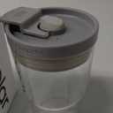 Glass Cups with Lids and Straws,16oz/480ml Reusable Iced Coffee Glasses & Juice Bottles,Cold Brew Tumblers with Leakproof Lids,BPA-Free Glass Jars for Juicing,Matcha,Tea,Smoothie (Grey) (Gray)