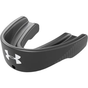 Under Armour Sports Mouth Guard, Custom Fit, Includes Detachable Helmet Strap, Youth & Adult Sizes (Black)