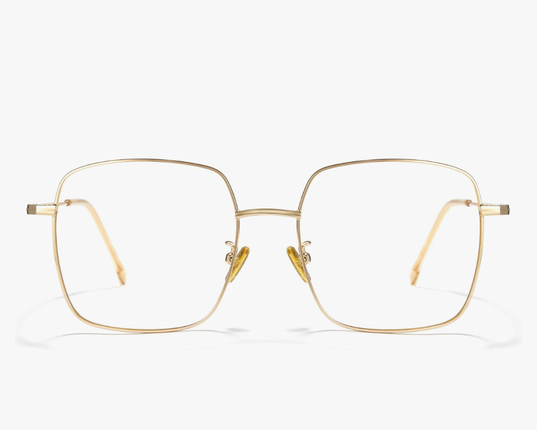 Cyxus Blue Light Glasses for Men and Women, Round Metal Frame Computer Eyeglasses for Office, Gaming, Reading 8090, 1.0