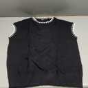 Womens Knit Sweater Tops Cap Sleeve Vest Summer Tops 2025 Sleeveless Tank Tops Clothes Trendy T Shirts Fall (Large, Black)