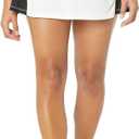 PGA TOUR Women's Colorblock Skort W/ Mesh Side Panel, Bright White, Large
