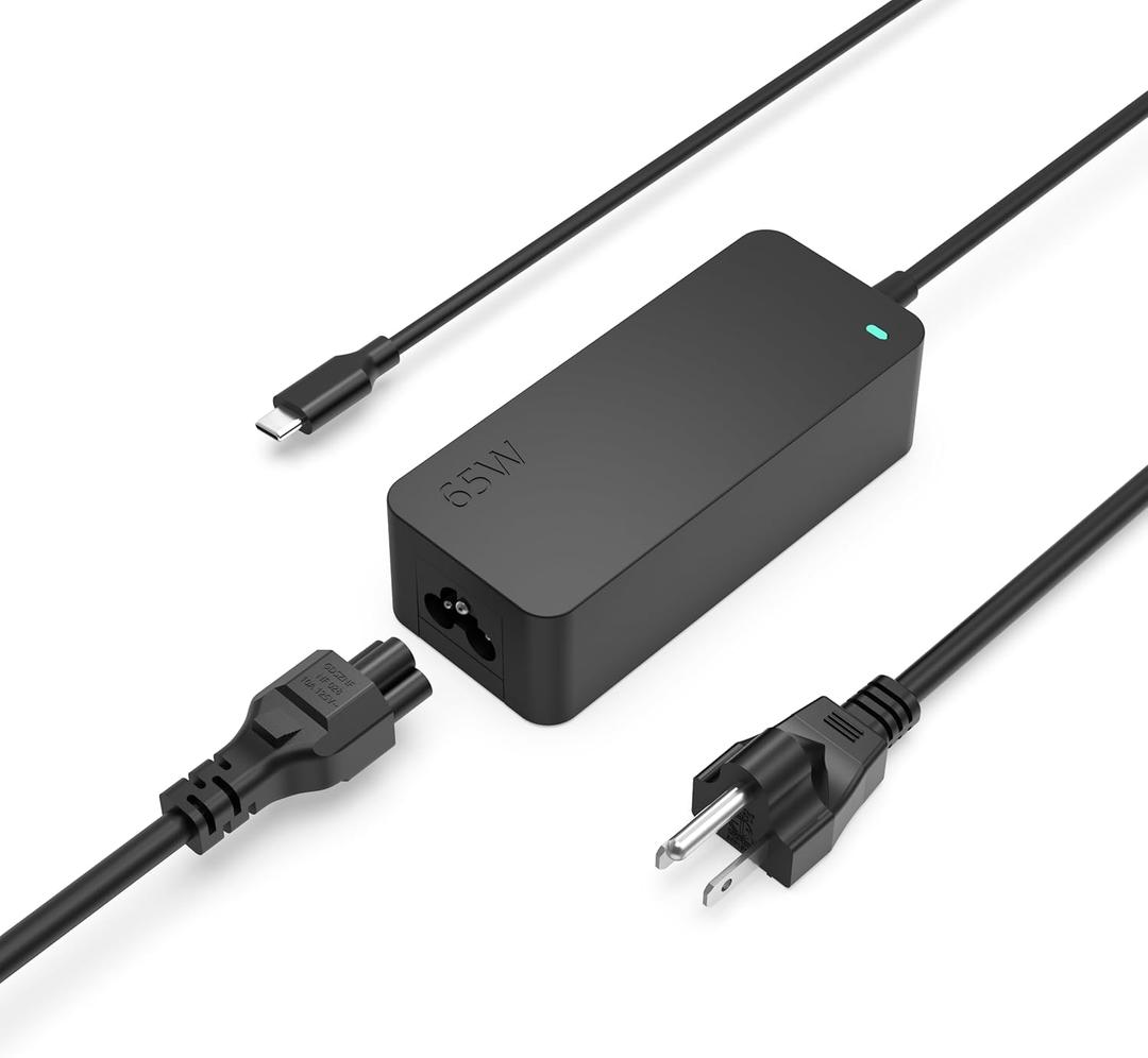 Nicpower USB C Laptop Charger for Lenovo - Compatible with Thinkpad, Yoga, Chromebook, Thinkbook, IdeaPad, 65W/45W AC Adapter with 10Ft Extended Sturdy Cable