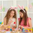 Eaasty 24 Pcs Easter Eggs and Bunny Painting Kit Wooden Eggs and Bunny for Easter Crafts Basket Stuffers Gifts for Kids Birthday Party Favors Classroom Prizes DIY Decor