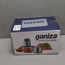 GANIZA Food Processors, Electric Food Chopper with Meat Grinder & Vegetable Chopper - 2 Bowls (8 Cup+8 Cup) with Powerful 450W Copper Motor - Includes 2 Sets of Bi-Level Blades (Grey) (Gray)