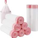 8 Gallon Trash Bags, 120 Count, White Drawstring Garbage Bags, Thick Plastic Trash Can Liners, Unscented, Fits 30 Liter Wastebaskets for Home Kitchen Bathroom Office (22.1 x 25.6 in)